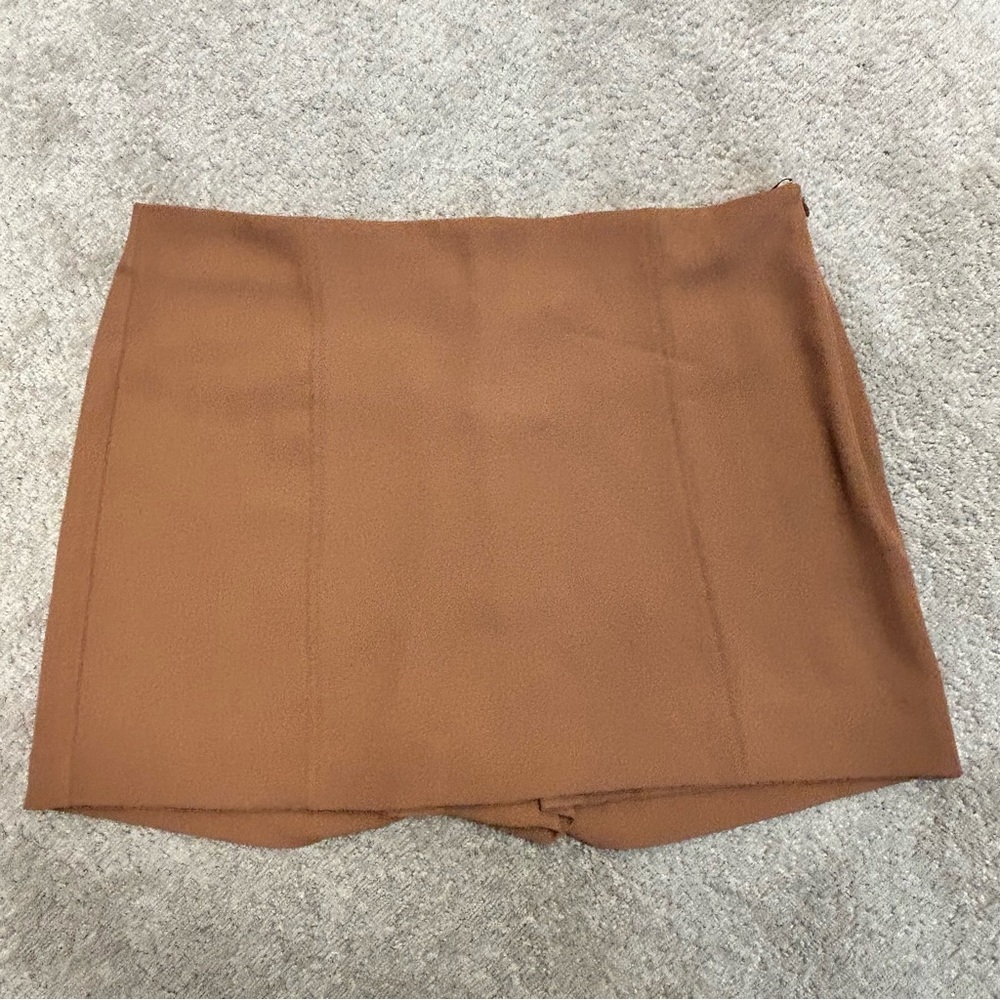 Jason Wu camel brown skort skirt Sz M NWT